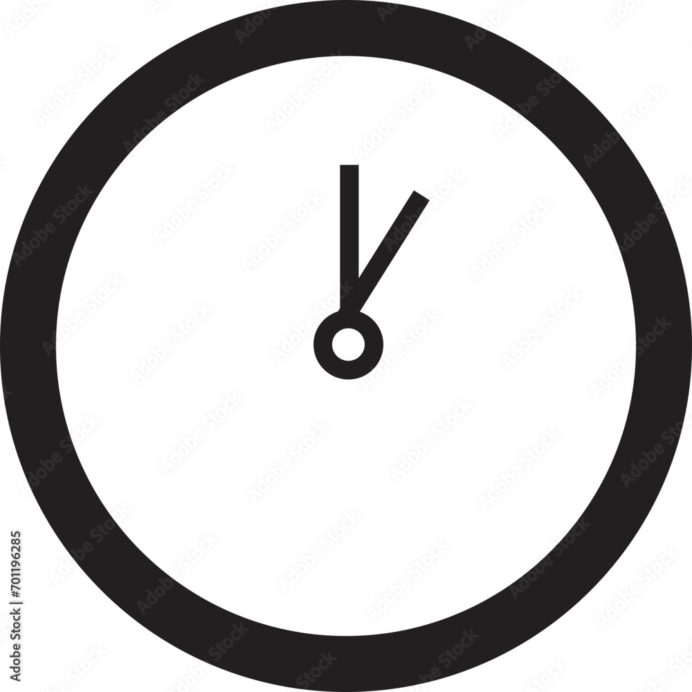 Aufkleber vector time and clock icon. analog clock icon symbol in trendy linear style editable stock notifying