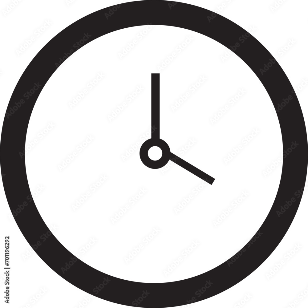 Aufkleber vector time and clock icon. analog clock icon symbol in trendy linear style editable stock notifying
