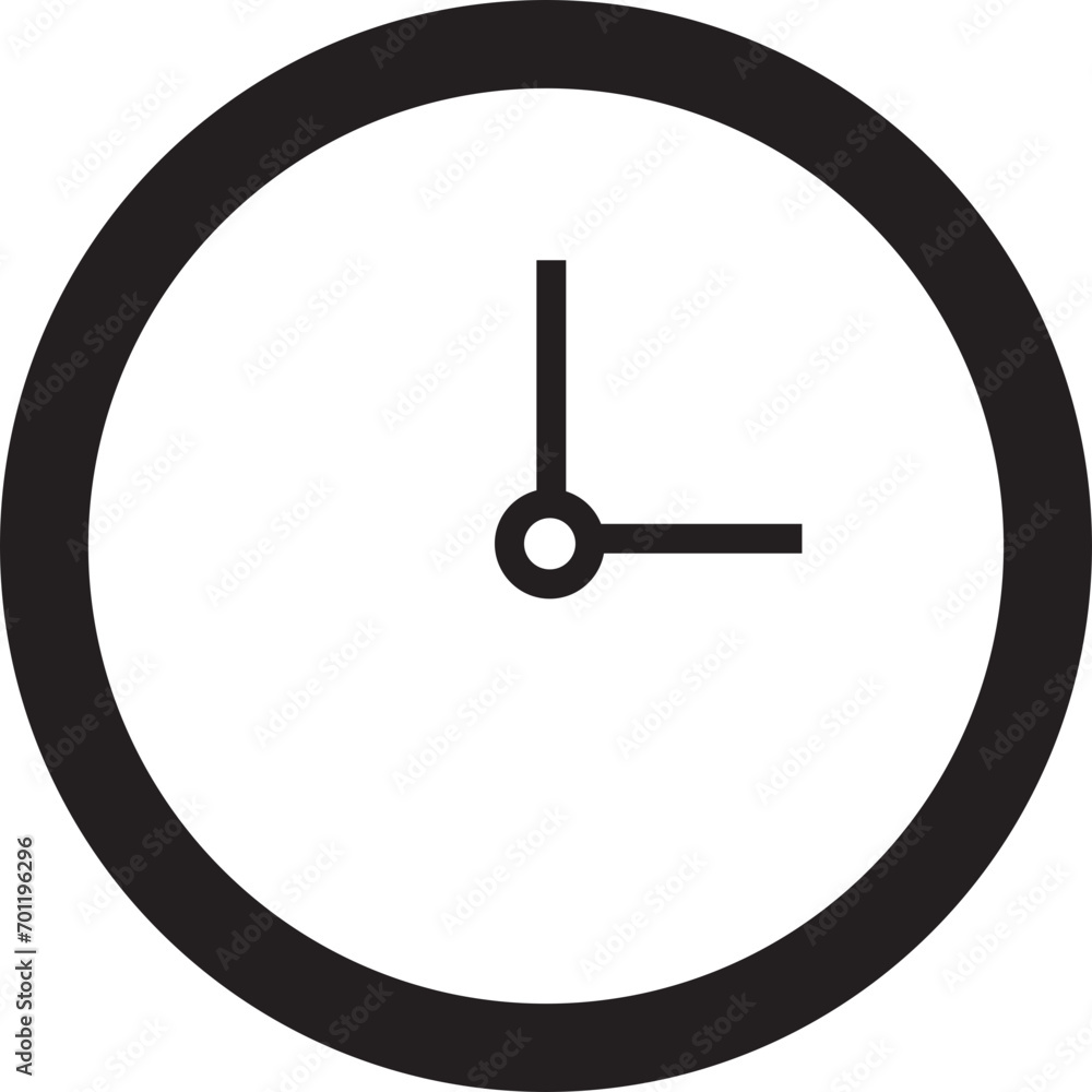 Aufkleber vector time and clock icon. analog clock icon symbol in trendy linear style editable stock notifying
