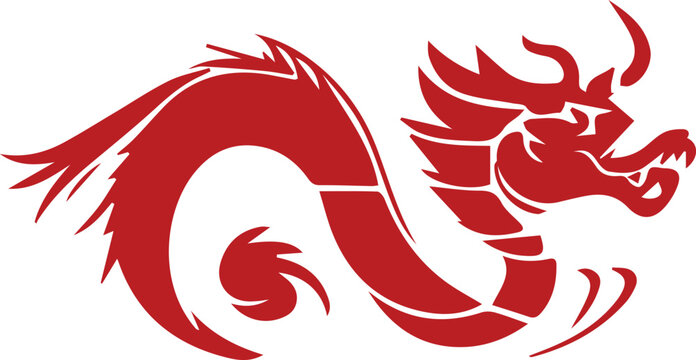Red dragon vector illustration