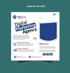 Free vector digital marketing social media post and corporate web banner template
