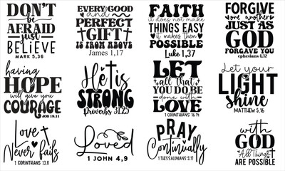 Bible Verse T shirt Design Bundle
