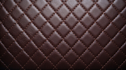 Naklejka premium premium leather texture with white stitching pattern