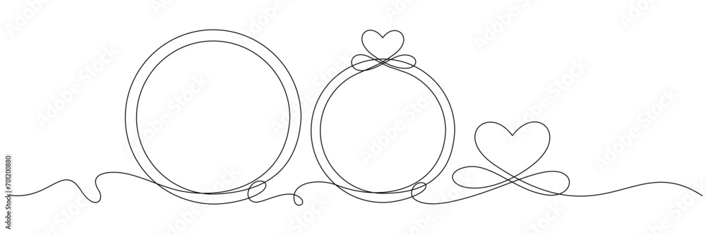 Wall mural rings and heart