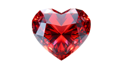 Red heart shaped diamond.