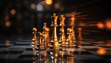 Chess concept of business ideas and competition and strategy ideas concep