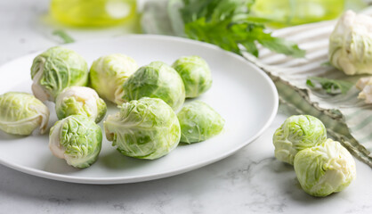 Brussels sprouts on a plate