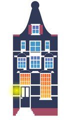 Blue traditional house 