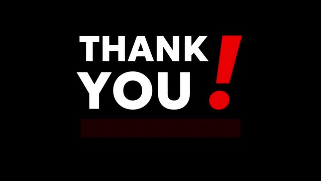 thank you for sharing animation video text with black background high-quality footage