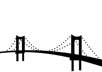 レンボーブリッジのシルエットイラスト