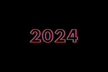 2024 with Dark Background