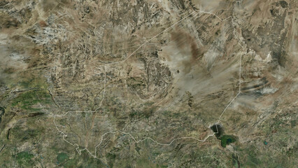 Niger outlined. High-res satellite map © zelwanka