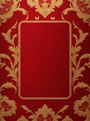red background with ornament