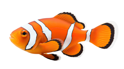 clownfish (ocean marine animal) isolated on white background cutout