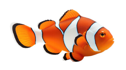 clownfish (ocean marine animal) isolated on white background cutout
