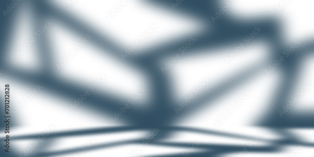 Poster empty studio interior background and backdrop and product display stand with shadow white and blue o