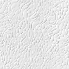 Naklejka premium Abstract 3d white background, organic shapes seamless pattern texture.