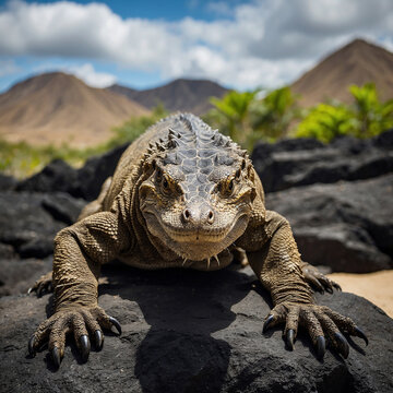 The Komodo Dragon's Majesty and Stealth ai generated