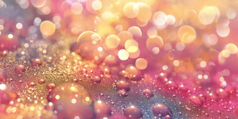 Gold and pink textures glitter holographic background. - obrazy, fototapety, plakaty
