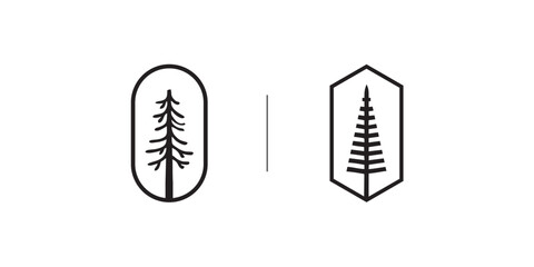 pine logo design ilustration