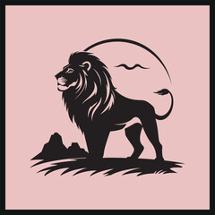 Lion King Silhouette Clip art, Lion King vector, illustration