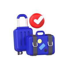 suitcase 3d icon 