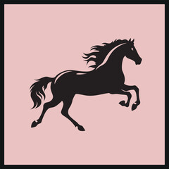 Galloping Horses Silhouette Clip art, running horse, pair of wild mustang horses