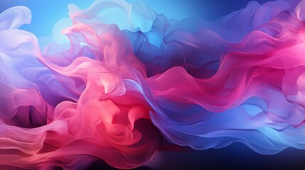 Obraz premium Abstract background of blue and pink smoke. Glowing color steam wallpaper, cloud and fog. Trendy design.