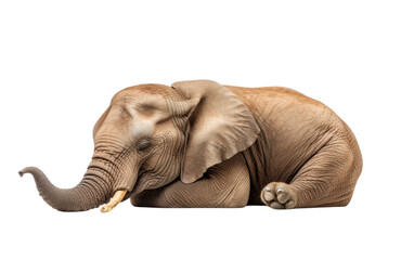 Snoozing Pachyderms isolated on transparent Background