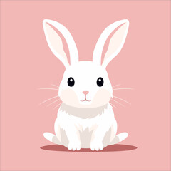 illustration cartoon of funny rabbit vector on a isolated background