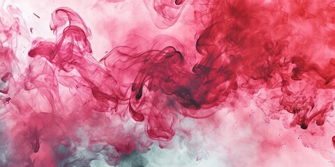 Fototapeta premium Abstract pink watercolor smoke background with grunge texture