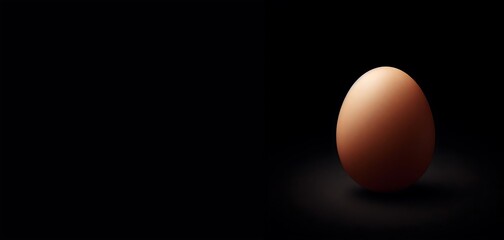 A premium image of beautiful egg with black background, generative ai