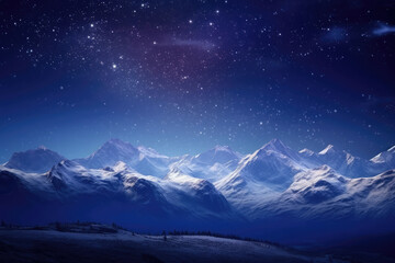 Landscape astronomy galaxy beauty night mountain space sky starry background blue nature travel