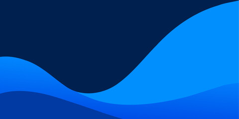 Blue wave, water wave, lines, blue sky background. Vector texture design poster banner abstract blue wallpaper background