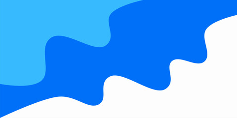 Blue wave, water wave, lines, blue sky background. Vector texture design poster banner abstract blue wallpaper background