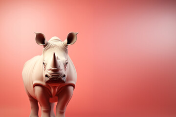  Rhinoceros icon, featuring a sleek and stylish Rhinoceros profile against a pale coral background. This design offers a modern and sophisticated touch, suitable for contemporary branding.