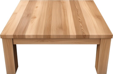 Wooden table isolated on transparent background. PNG