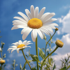 Daisy flower, beautiful flower, daisy in garden,  white daisy
