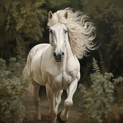 Horse, white horse, beautiful horse