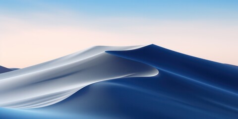Fototapeta na wymiar Abstract background featuring blue sand dunes, evoking a sense of tranquil desert beauty.