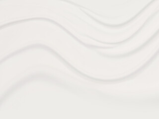 Curtain white wave and soft shadow. abstract backround on isolated.