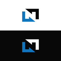 N letter logo, Letter N logo, N letter icon Design with black background. Luxury N letter 