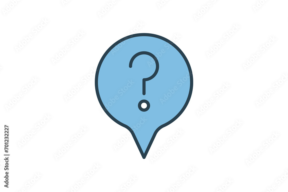 Poster help icon. icon related to basic web and ui. suitable for web site, app, user interfaces, printable 