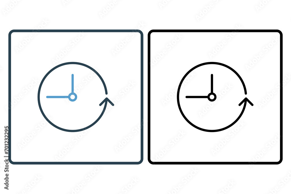 Poster history icon. icon related to basic web and ui. suitable for web site, app, user interfaces, printab