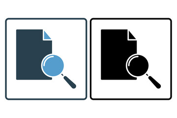 search page icon. icon related to basic web and UI. suitable for web site, app, user interfaces, printable etc. solid icon style. simple vector design editable