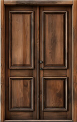 Old wooden cabinet door isolated on transparent background. PNG