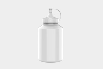 Dispenser Bottle Mockup Isolated On White Background.3d illustration