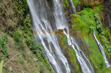 Beautiful waterfall with very beautiful scenery and shady trees