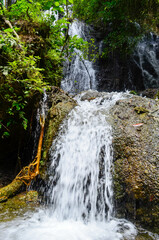 Beautiful waterfall with very beautiful scenery and shady trees