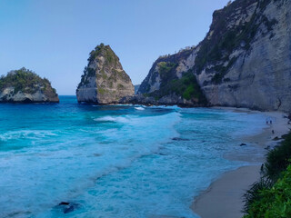 Fototapeta premium The Beautiful view of Diamond Beach in Nusa Penida Island, Bali. 